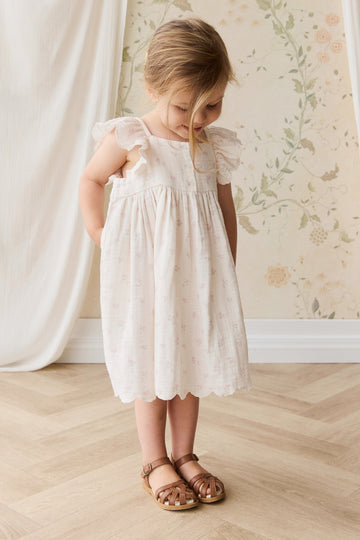 Organic Cotton Muslin Annalise Dress - Pauline Pink