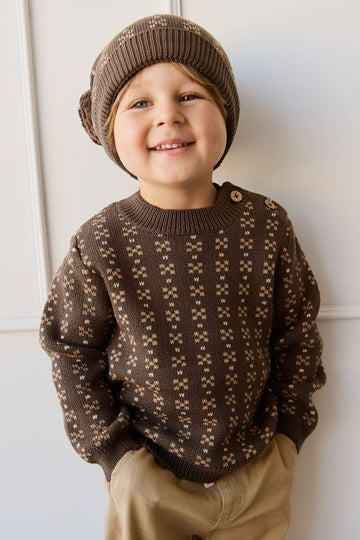 Bertie Knit Jumper - Fairisle Desert Palm