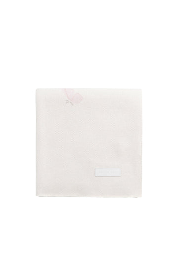 Cassie Jacquard Blanket - Egret