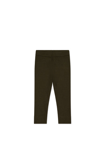 Organic Cotton Modal Everyday Legging - Bistre