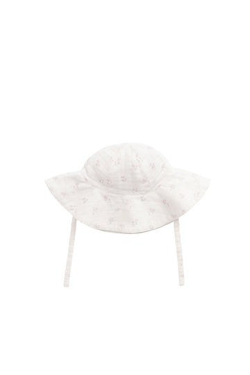 Organic Cotton Muslin Noelle Hat - Pauline Pink