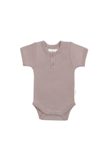 Organic Cotton Benny Tee Bodysuit - Softest Mauve