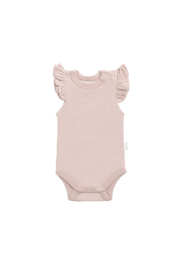 Organic Cotton Maddie Bodysuit - Shell Pink