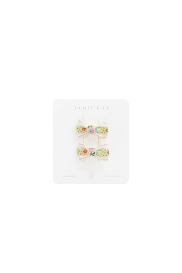 Julia Hair Clip Set - Pink Floral