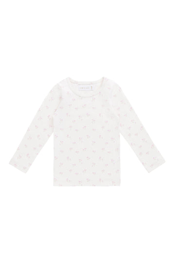 Organic Cotton Long Sleeve Top - Pauline Pink