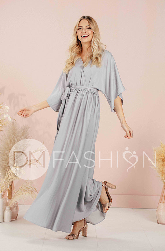 Venus Misty Gray Maxi - DM Exclusive - Nursing Friendly - Maternity Friendly - FINAL SALE