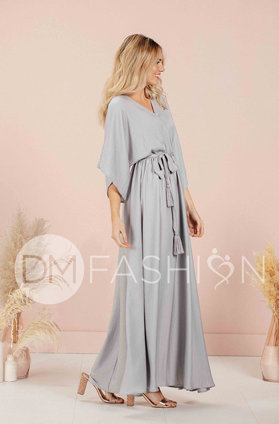Venus Misty Gray Maxi - DM Exclusive - Nursing Friendly - Maternity Friendly - FINAL SALE