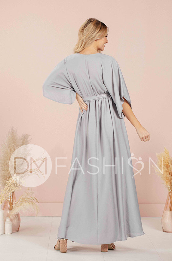 Venus Misty Gray Maxi - DM Exclusive - Nursing Friendly - Maternity Friendly - FINAL SALE