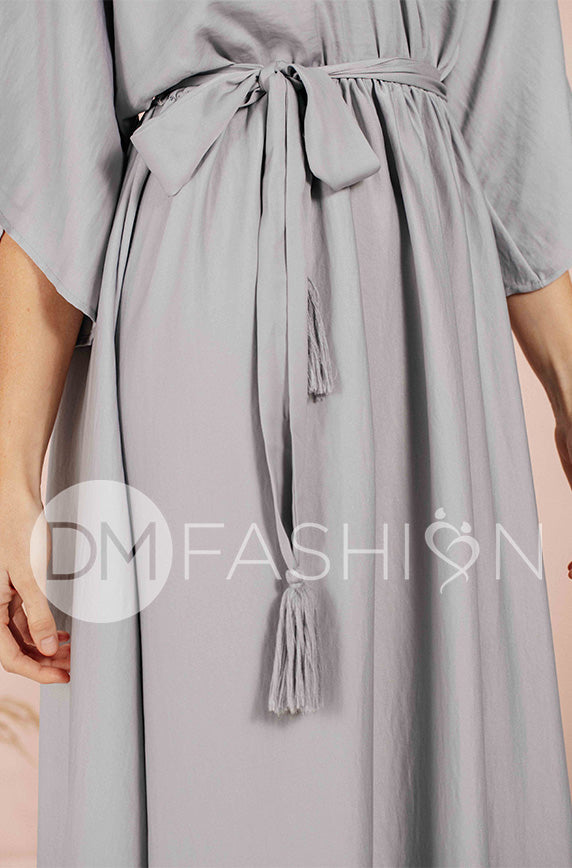 Venus Misty Gray Maxi - DM Exclusive - Nursing Friendly - Maternity Friendly - FINAL SALE