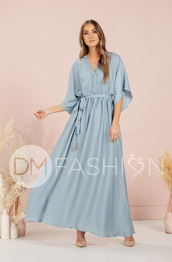 Venus Stone Blue Maxi - DM Exclusive - Nursing Friendly - Maternity Friendly - FINAL SALE