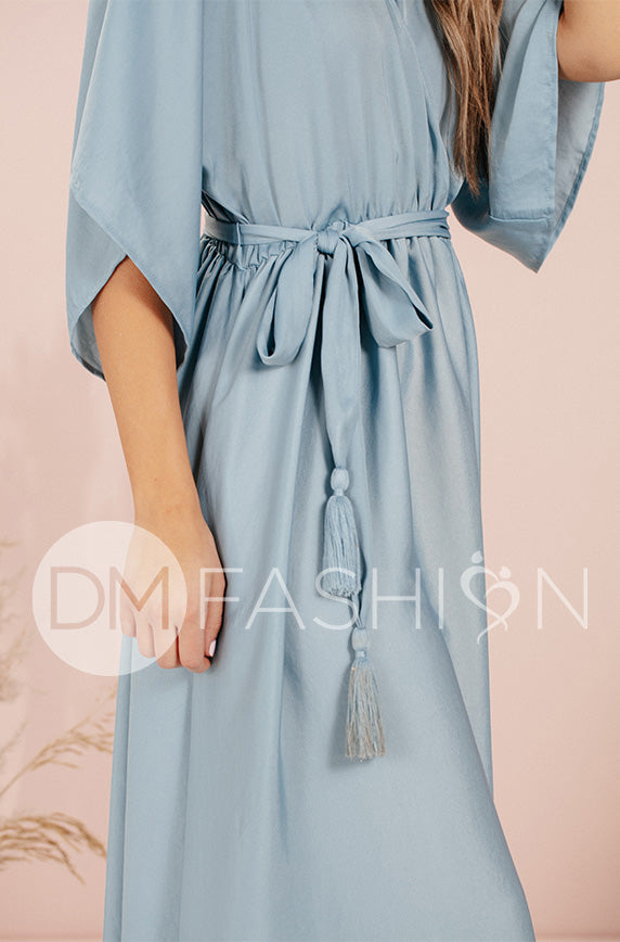 Venus Stone Blue Maxi - DM Exclusive - Nursing Friendly - Maternity Friendly - FINAL SALE