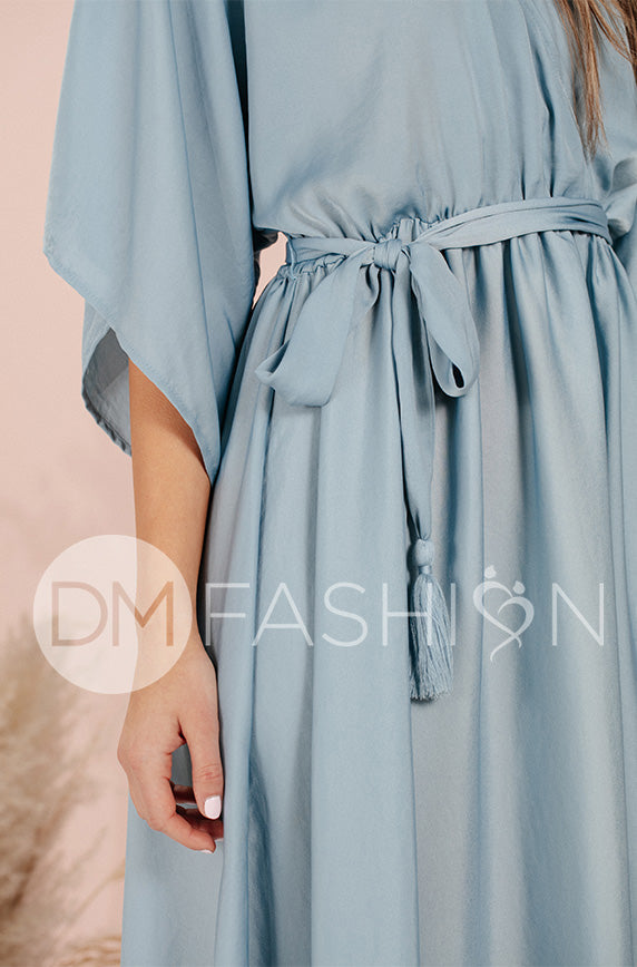 Venus Stone Blue Maxi - DM Exclusive - Nursing Friendly - Maternity Friendly - FINAL SALE
