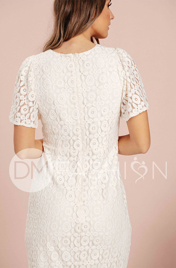 Victoria Ivory Lace Sheath Dress - DM Exclusive - FINAL SALE