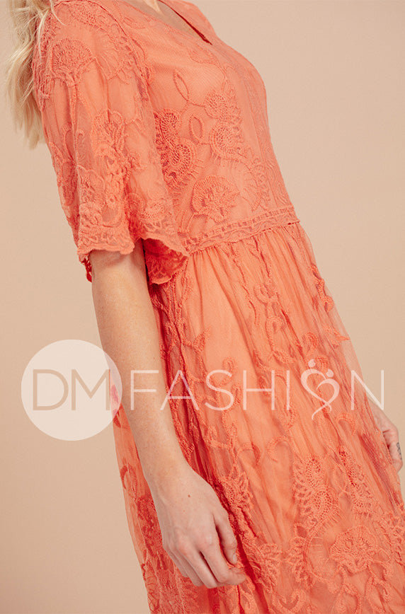 Aspen Canyon Sunset Lace Dress - Maternity Friendly - FINAL SALE