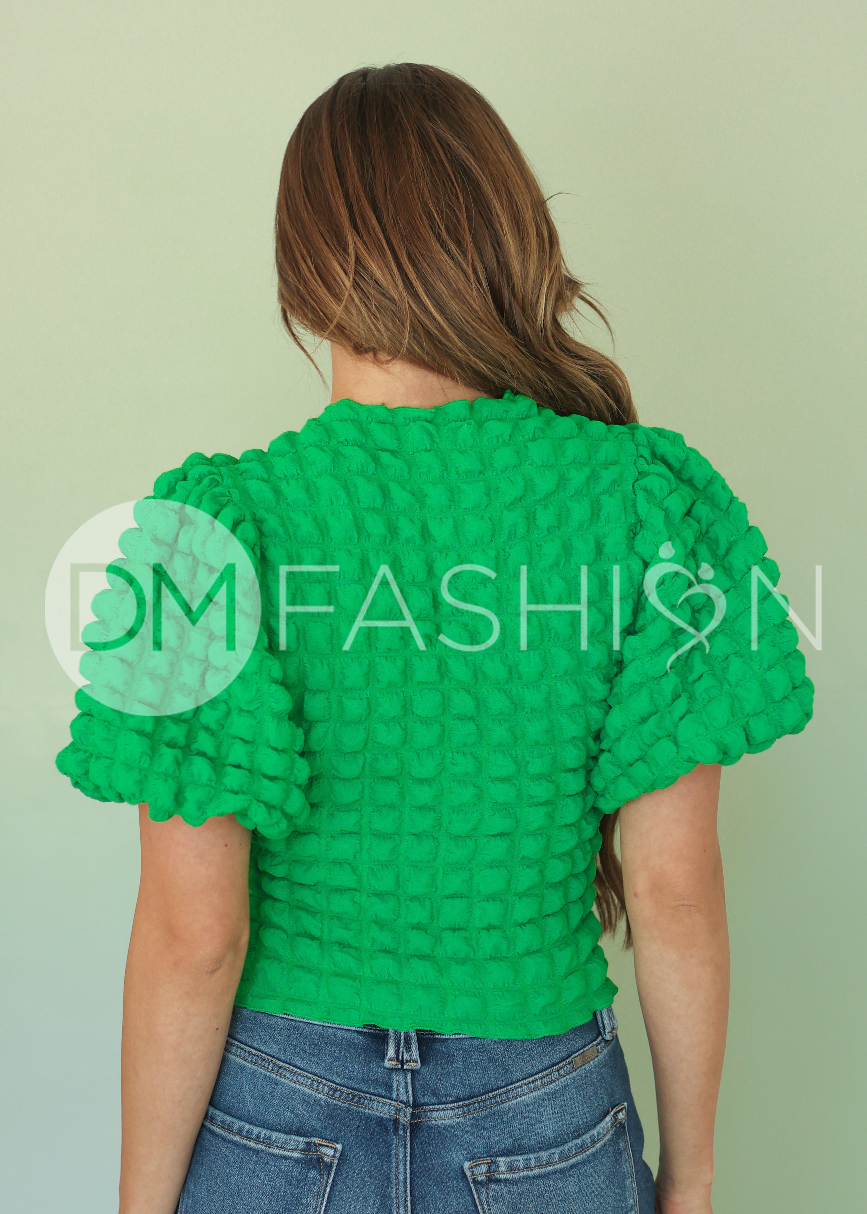 Sunday Brunch Kelly Green Blouse - DM Exclusive -FINAL SALE