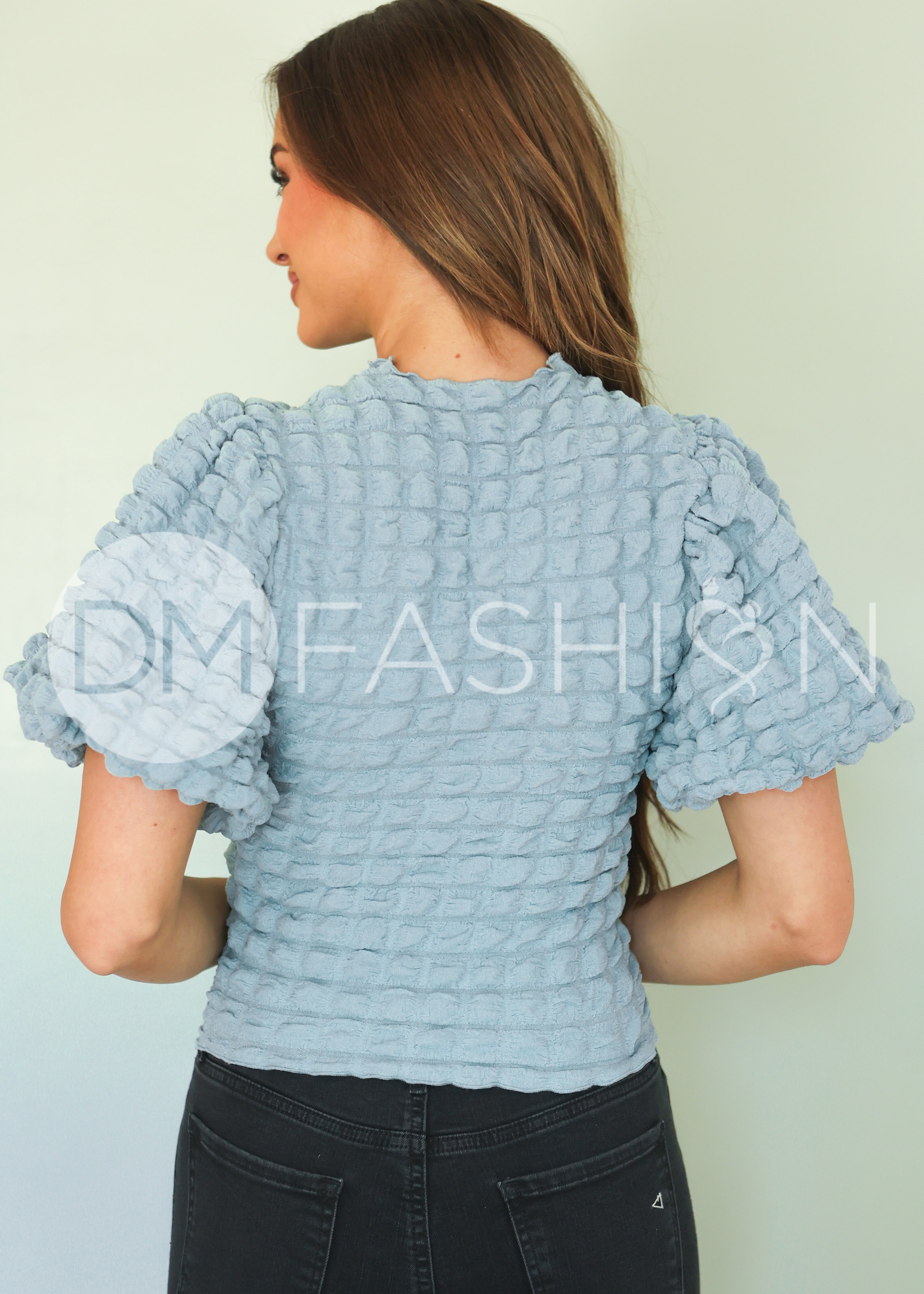 Sunday Brunch Ash Blue Top - DM Exclusive