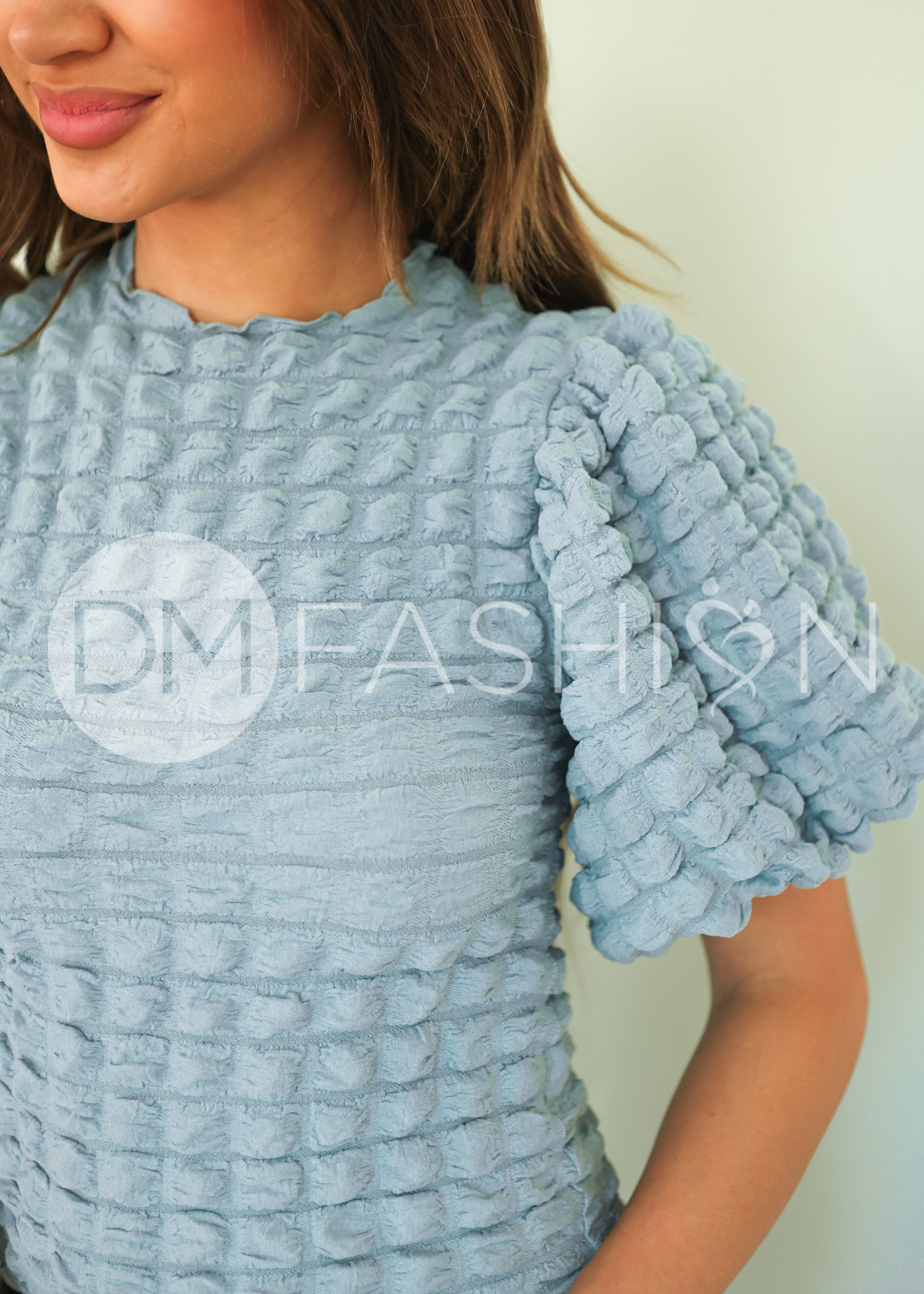 Sunday Brunch Ash Blue Top - DM Exclusive