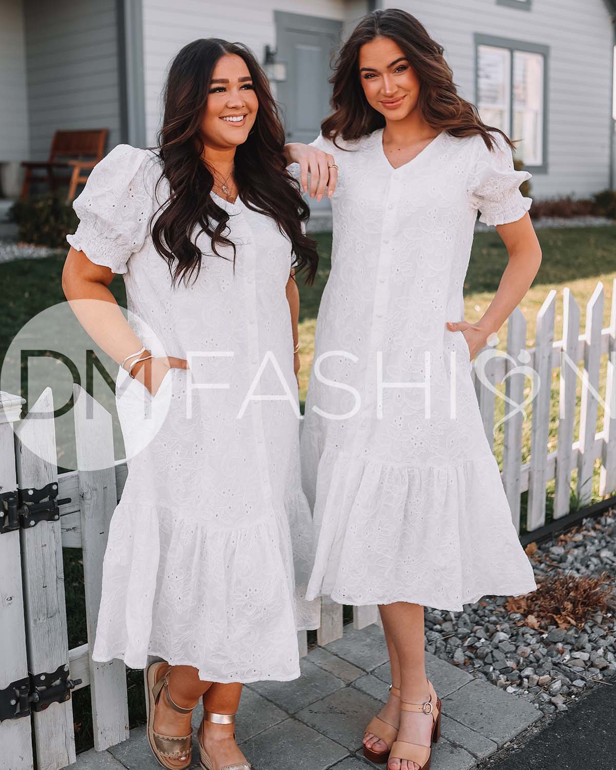 Hazel White Eyeylet Dress - MCO - Nursing Friendly - Maternity Friendly
