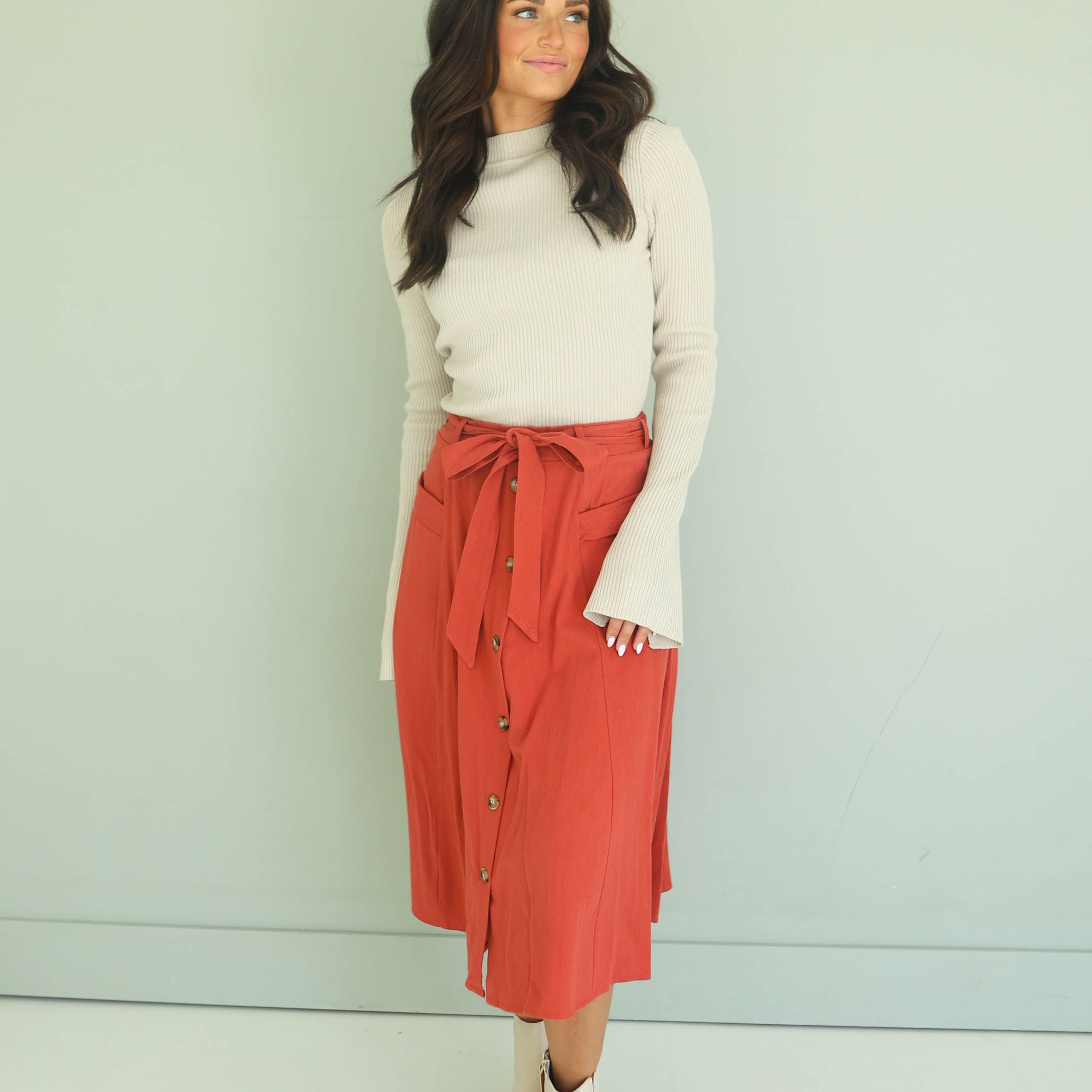 Make It Known Taupe Ribbed Sweater - FINAL SALE