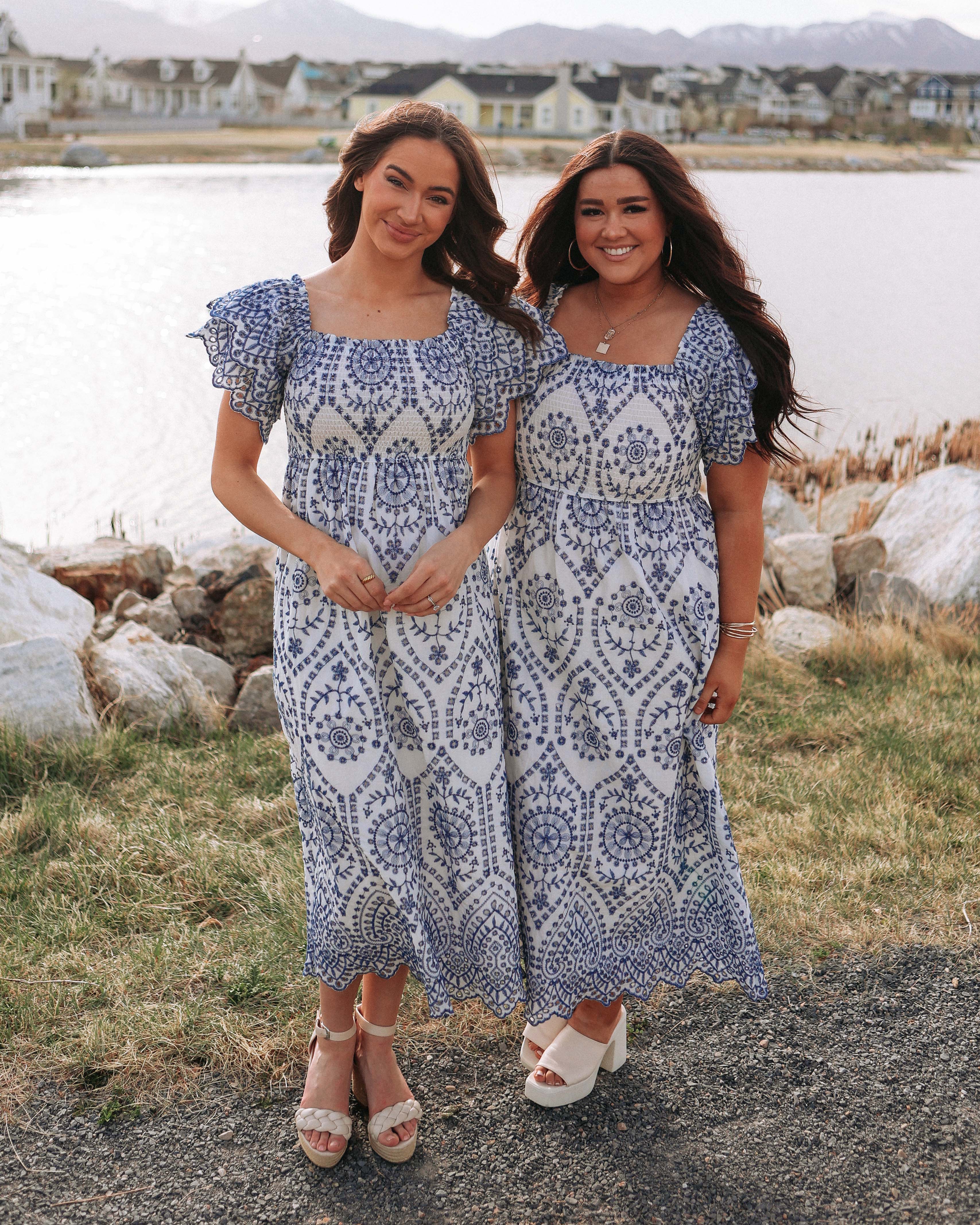 Tatum Royal Blue Embroidered Dress