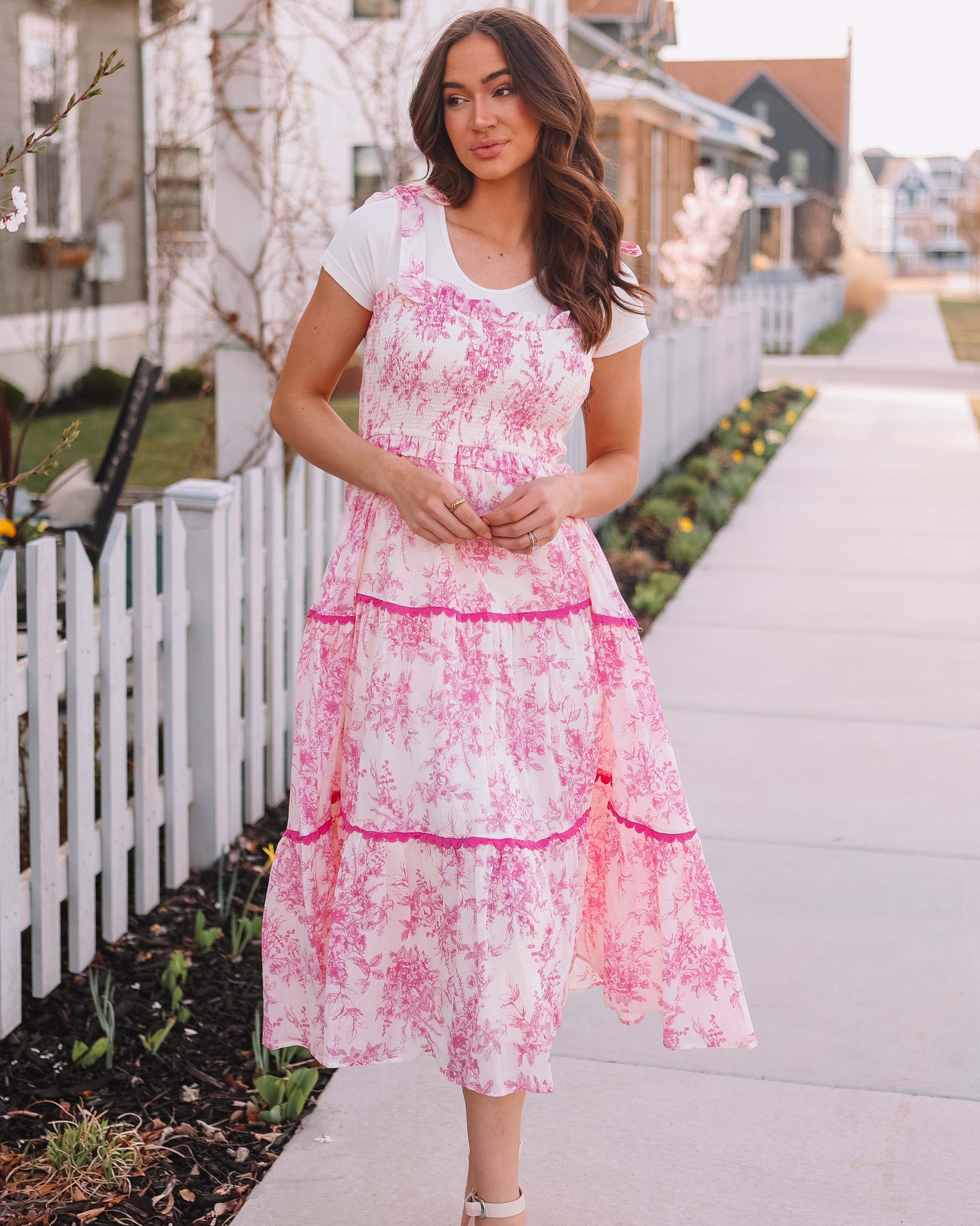 Lainey Pink Floral Dress