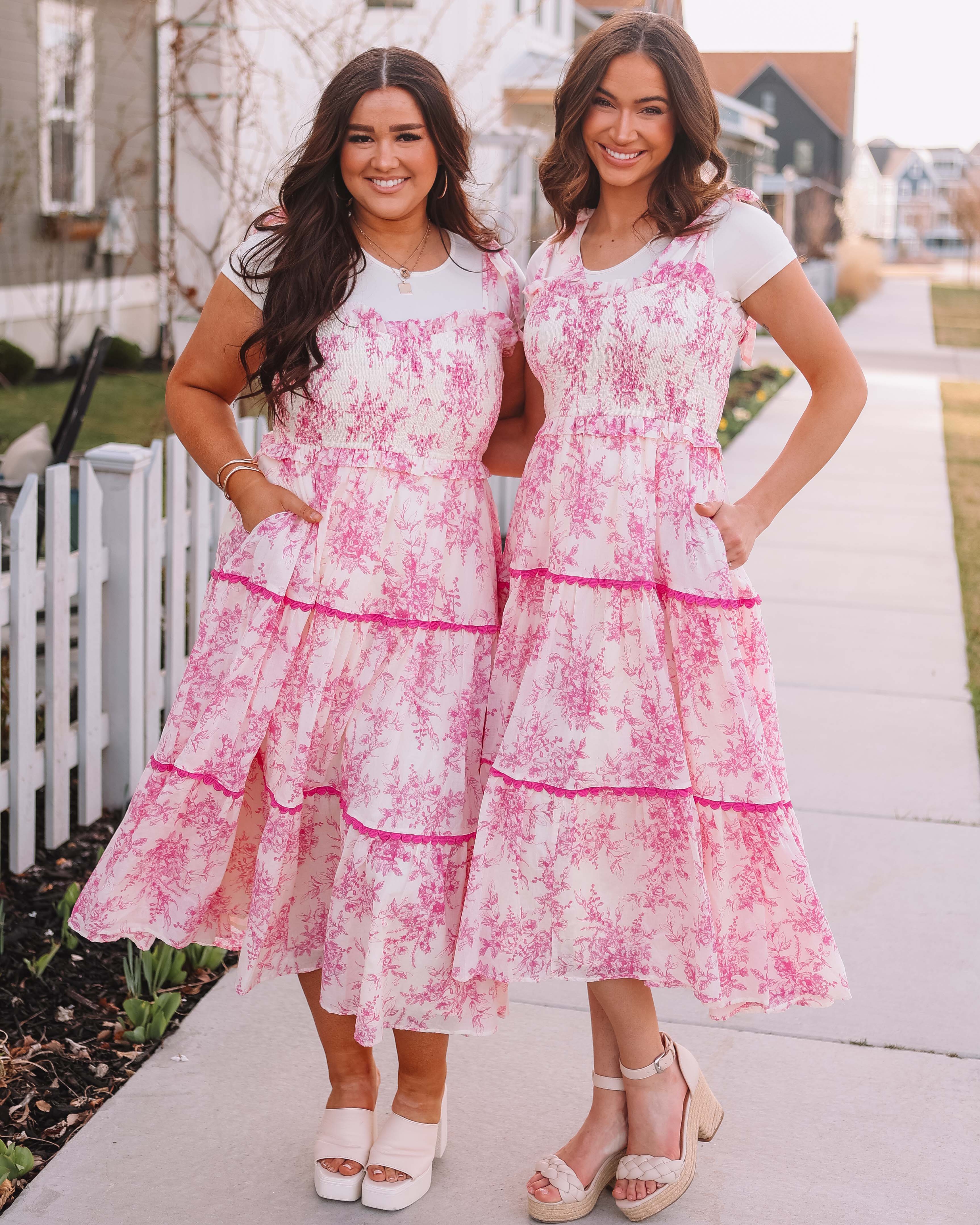 Lainey Pink Floral Dress