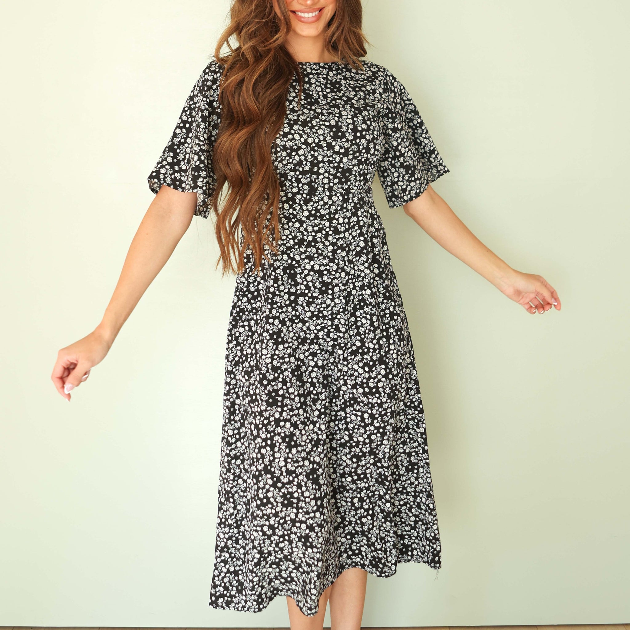 Riley Black Floral Dress - MCO - FINAL SALE