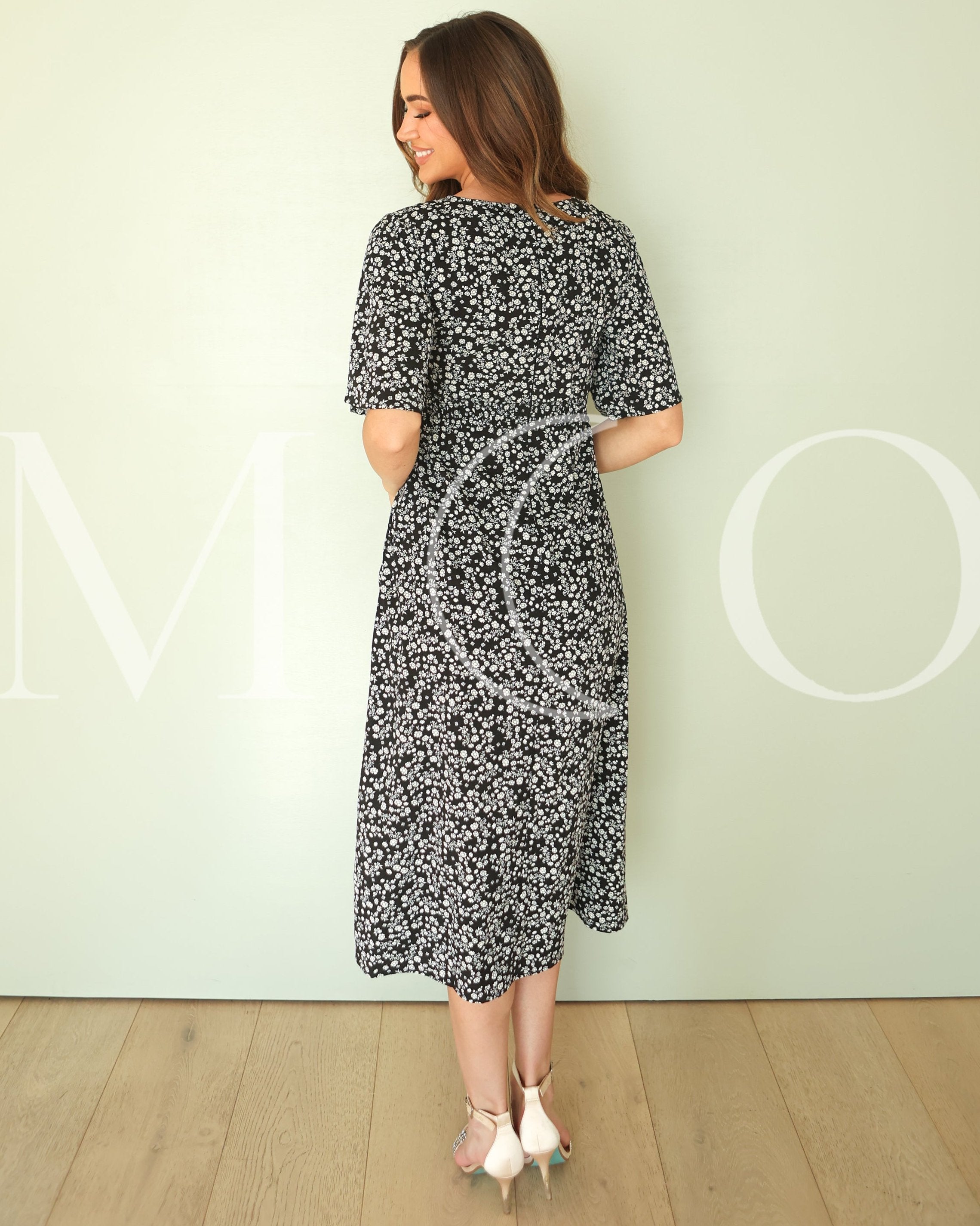 Riley Black Floral Dress - MCO - FINAL SALE