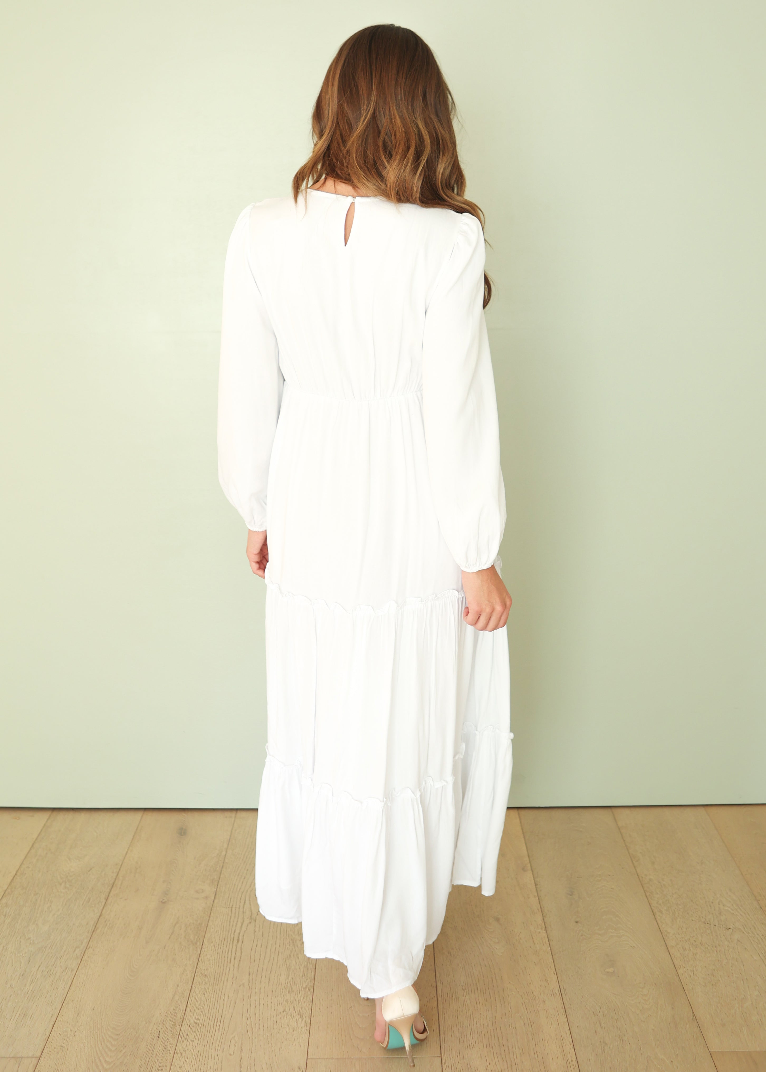 Amber White Embroidered Maxi Dress - FINAL FEW