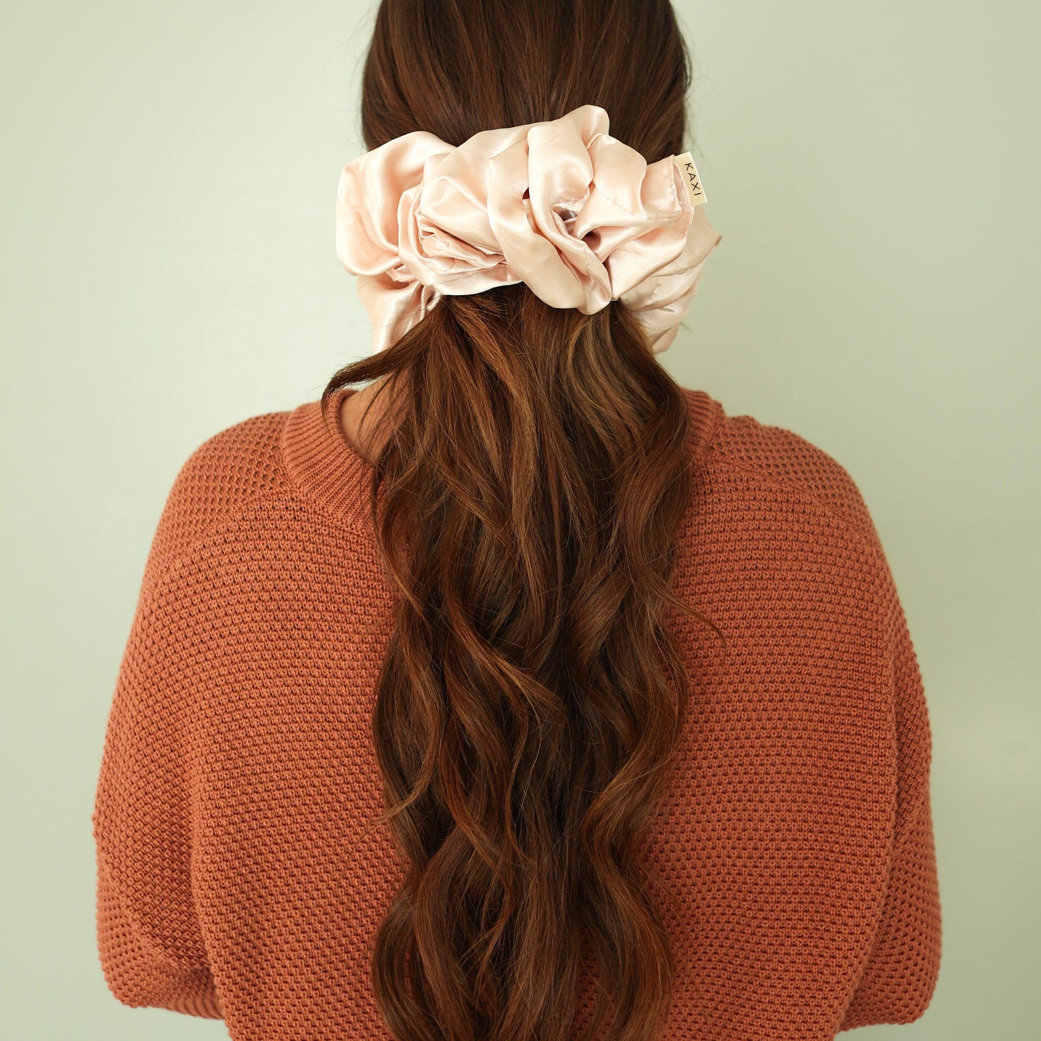 Kaxi Champagne Silk Jumbo Scrunchie - FINAL SALE