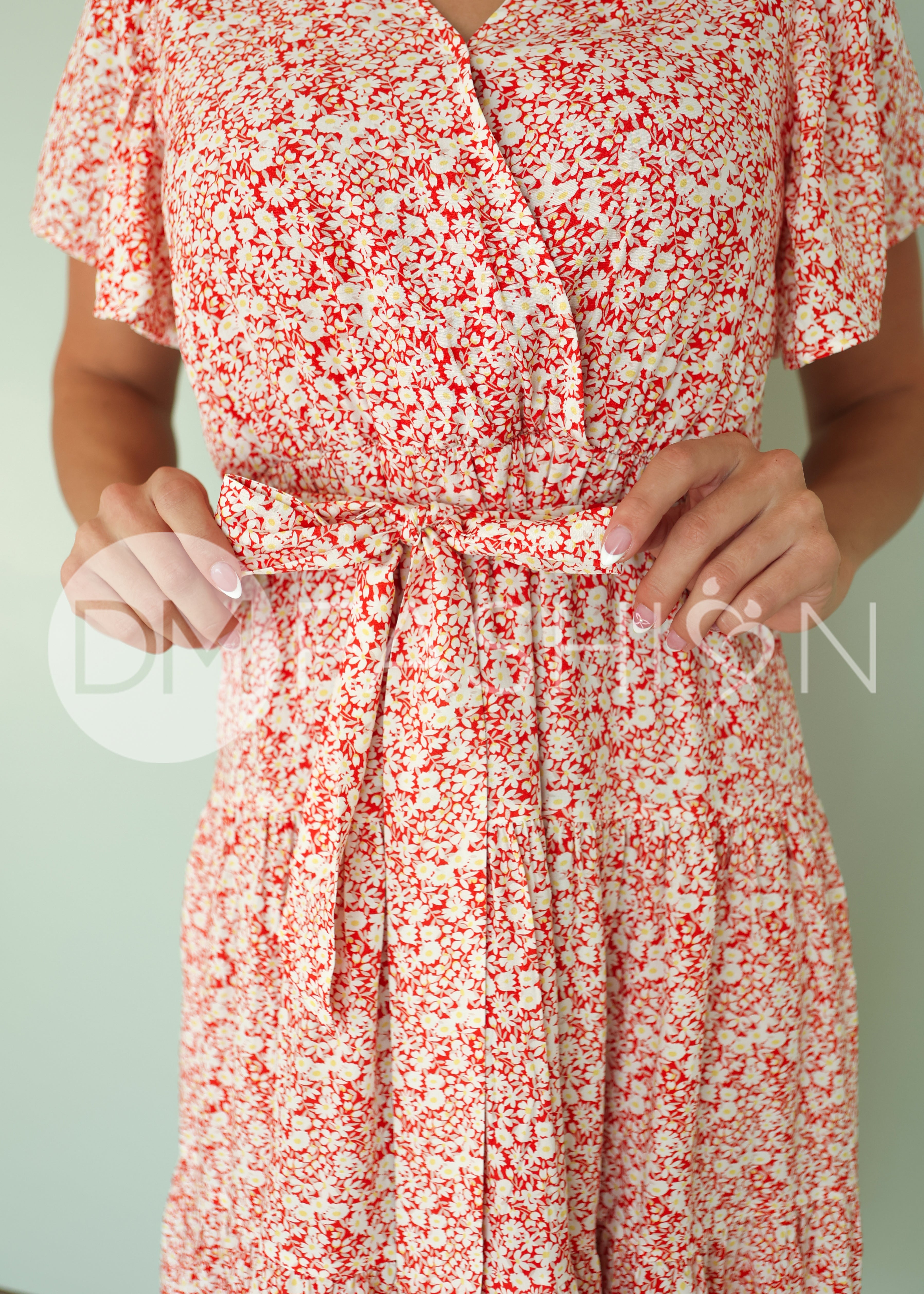 Tessa Brick Floral Dress - DM Exclusive - Maternity Friendly - Nursing Friendly