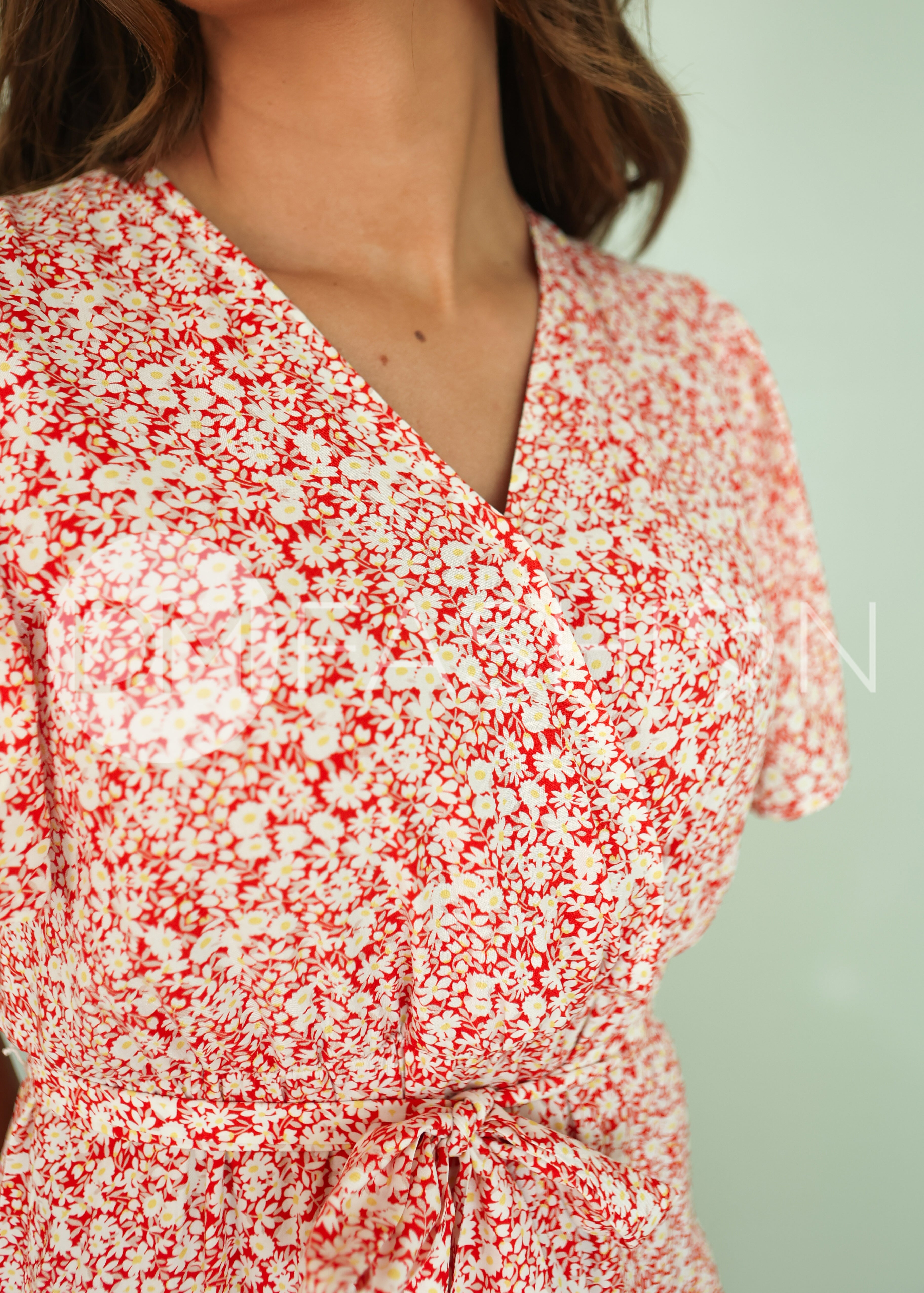 Tessa Brick Floral Dress - DM Exclusive - Maternity Friendly - Nursing Friendly