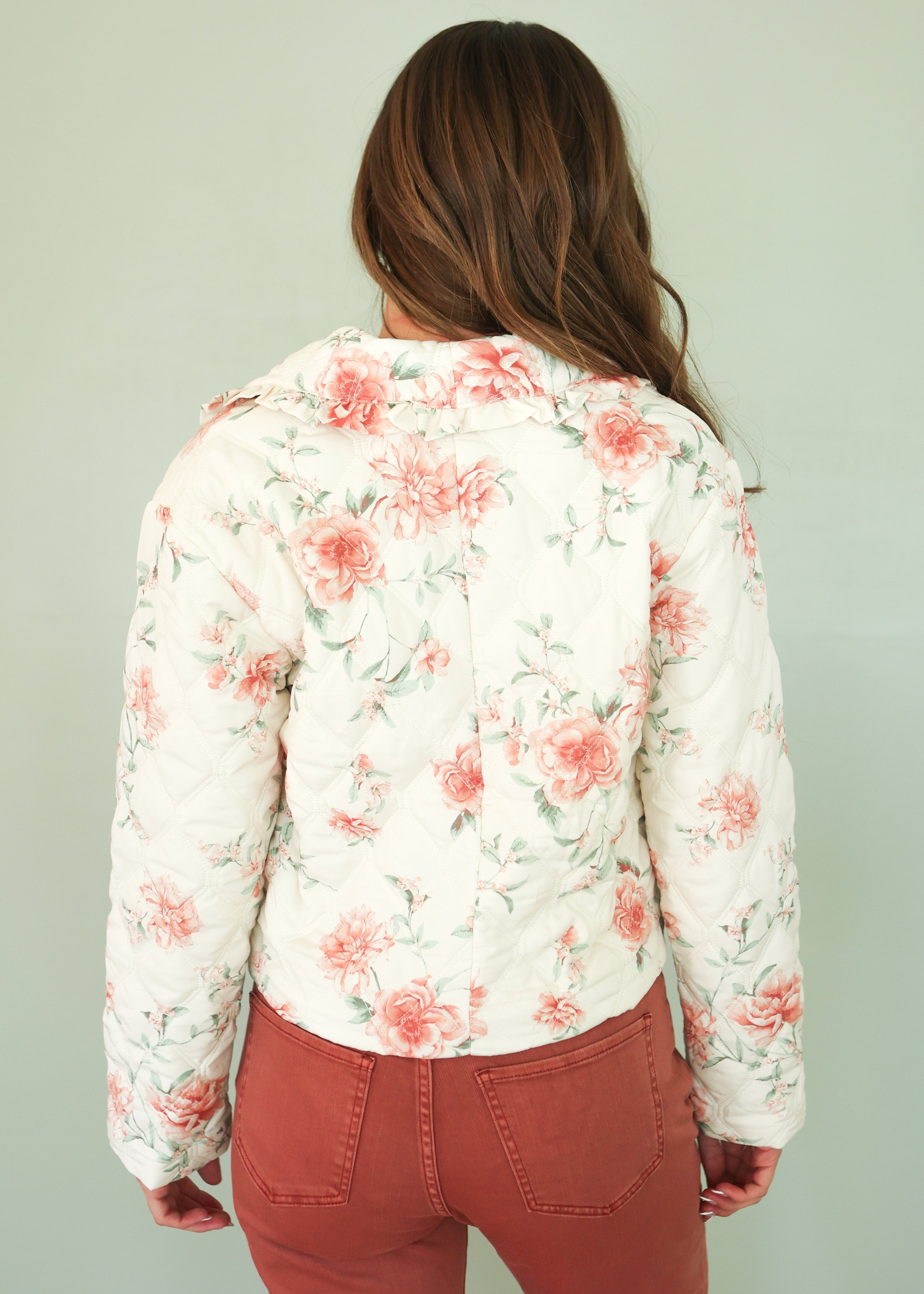 Kaitlin Quilted Floral Jacket- FINAL SALE