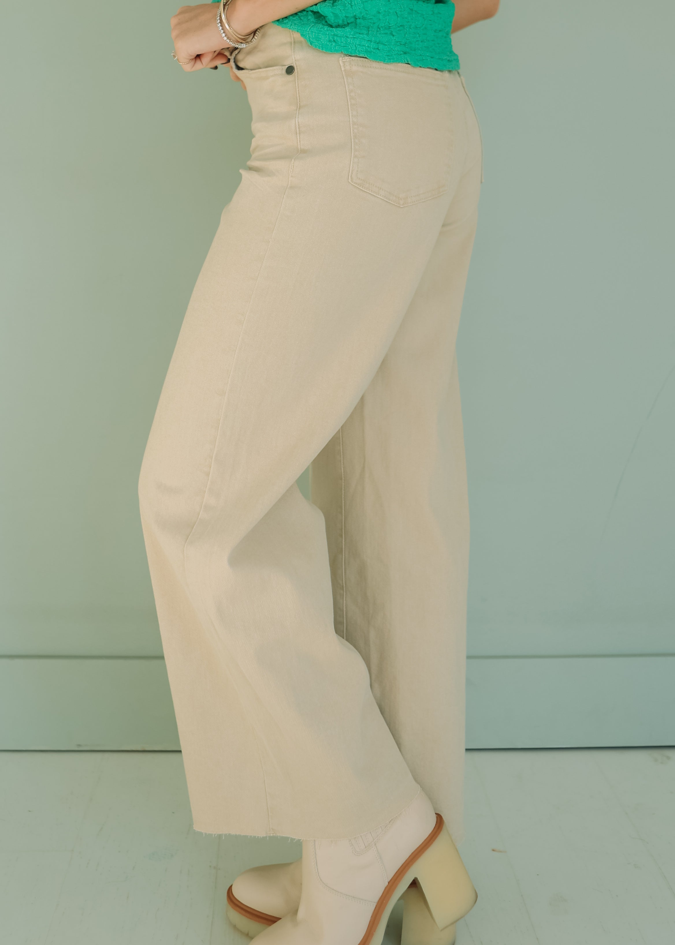 Stepping Out Beige Jeans - FINAL FEW