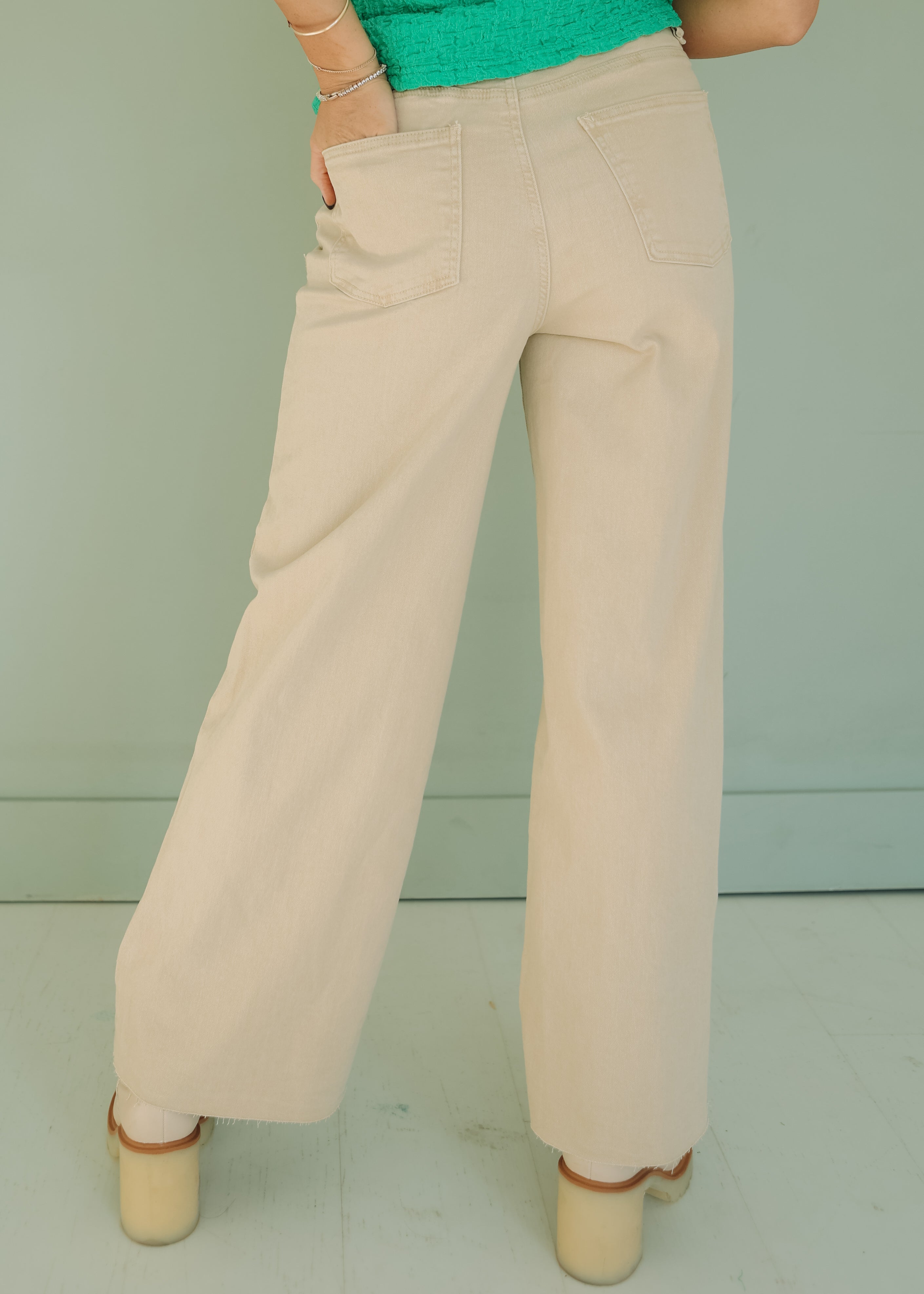 Stepping Out Beige Jeans - FINAL FEW