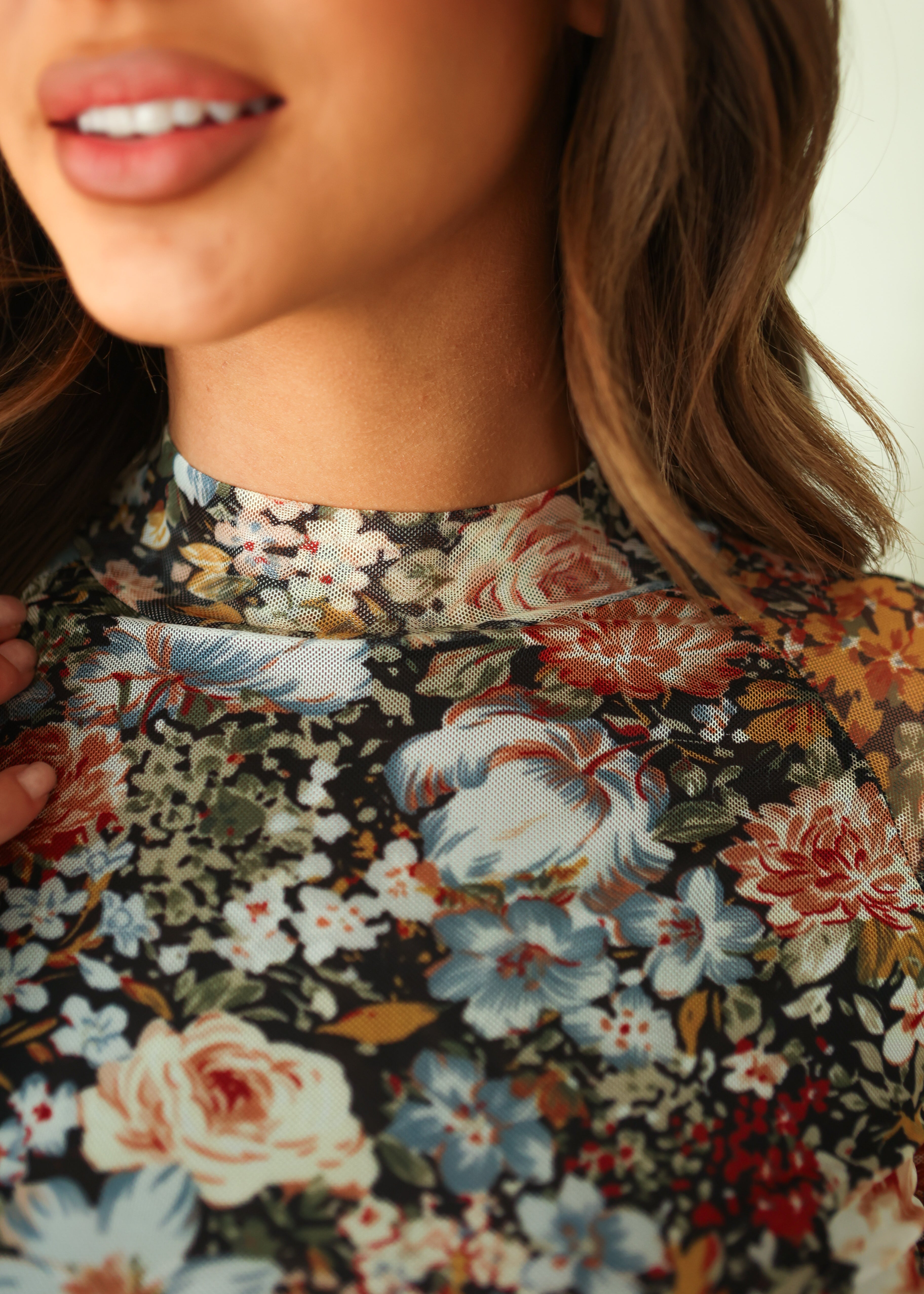 Autumn Leaves Mesh Long Sleeve - Restocked