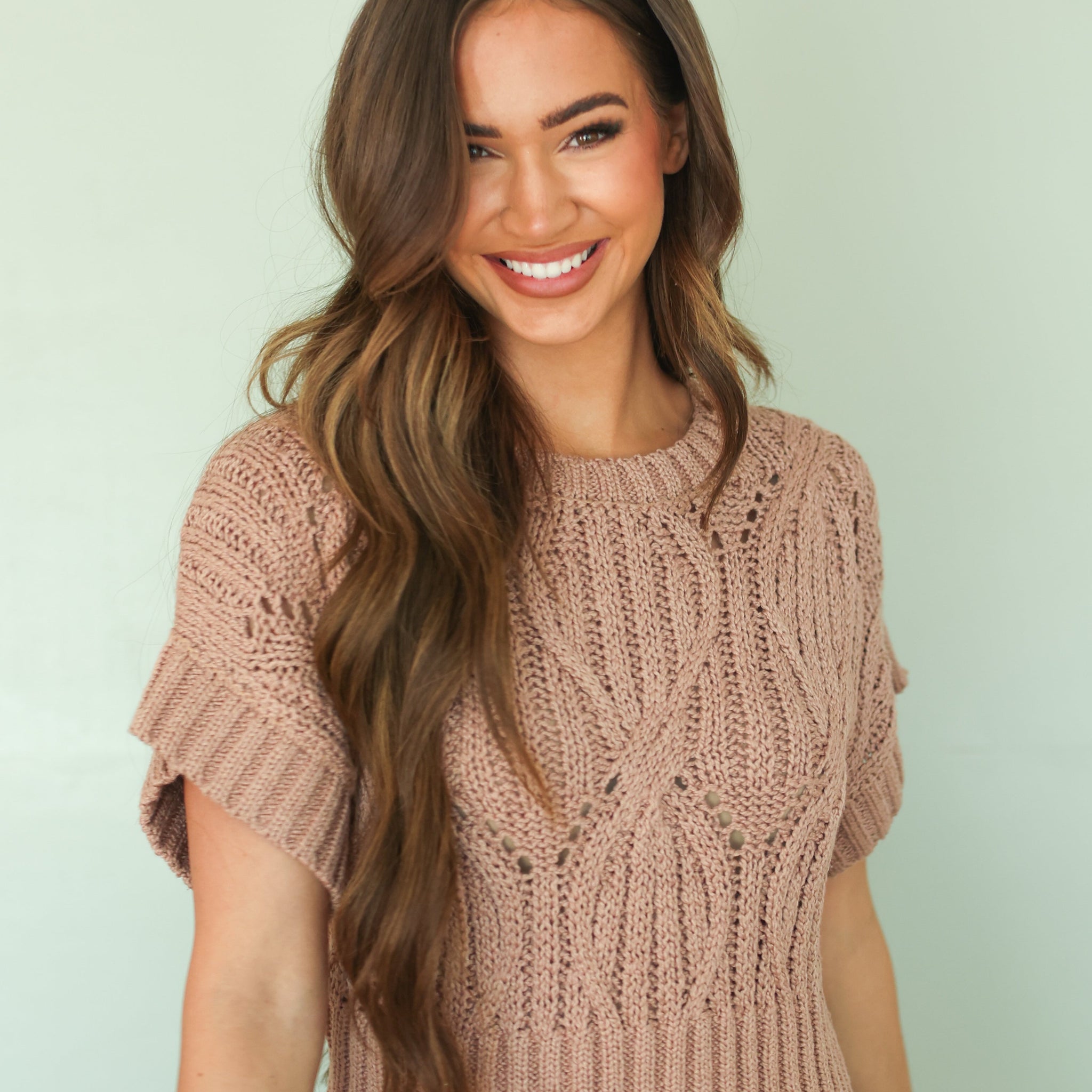 On the Bright Side Brown Knit Sweater - FINAL FEW