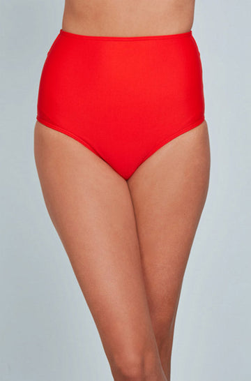 High Waist Bottom - Cherry Red