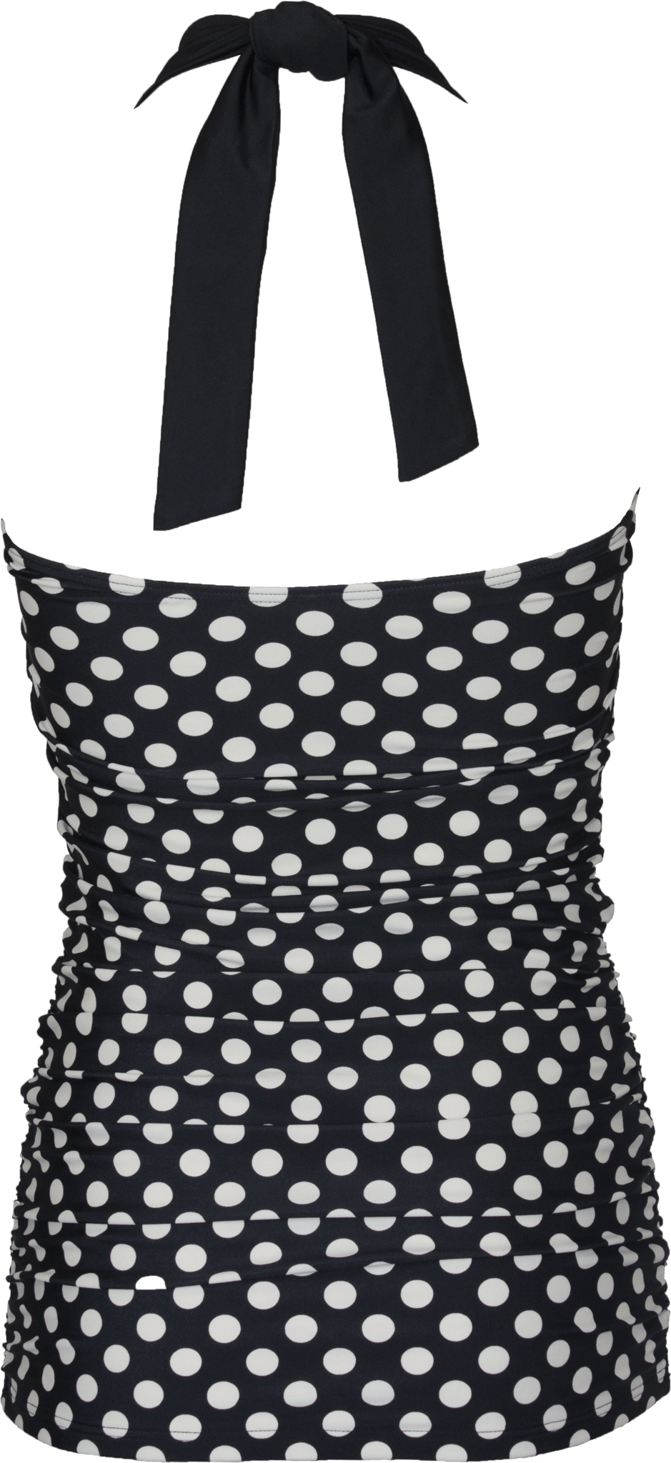 Bandeau Halter Top - Black Cream Retro Dots - FINAL SALE - FINAL FEW