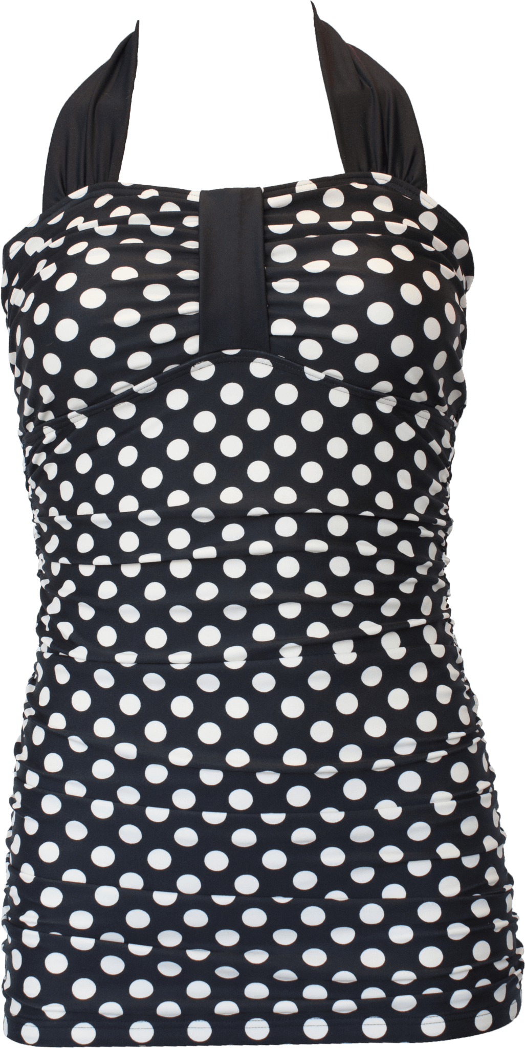 Bandeau Halter Top - Black Cream Retro Dots - FINAL SALE - FINAL FEW