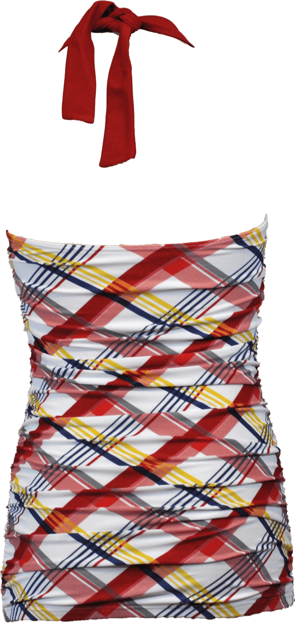 Bandeau Halter Top - Nautical Plaid - FINAL SALE - LOW STOCK