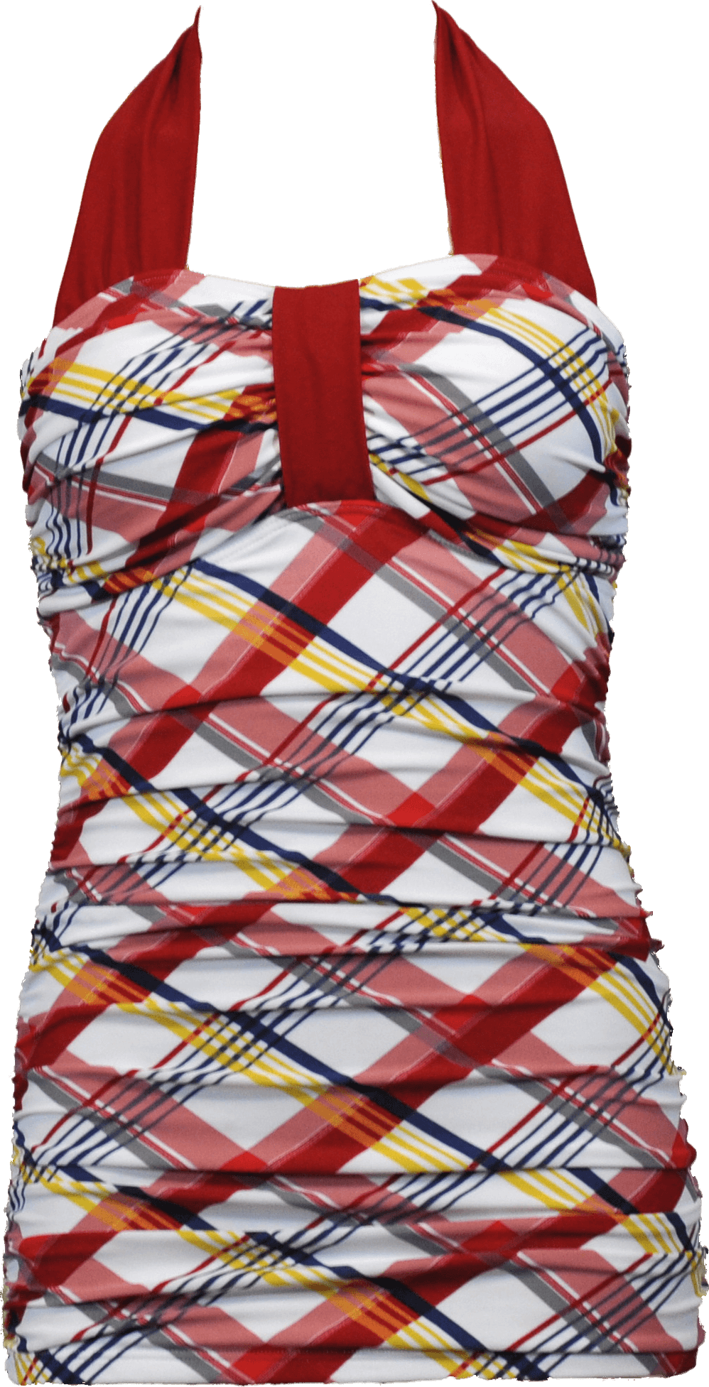 Bandeau Halter Top - Nautical Plaid - FINAL SALE - LOW STOCK