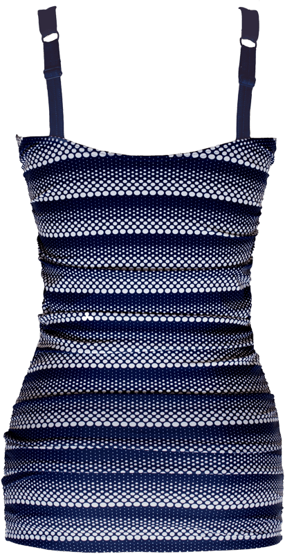 Ruched Bandeau Tankini Top - Scaled Dots -  FINAL SALE - LOW STOCK