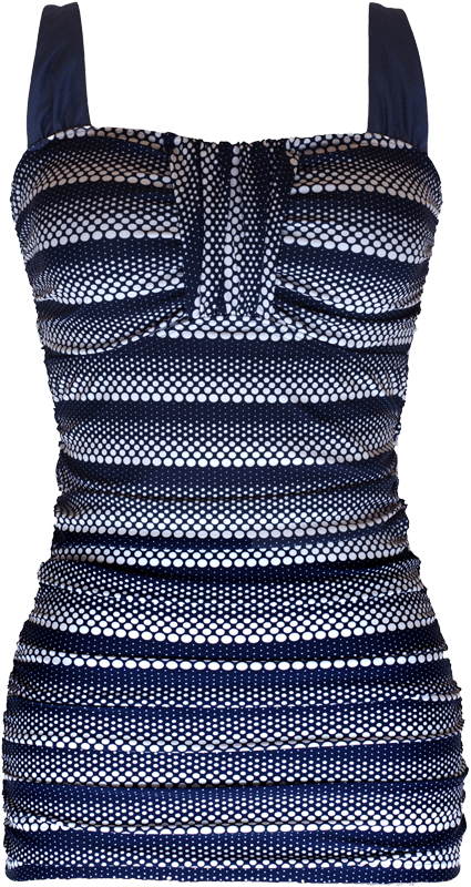Ruched Bandeau Tankini Top - Scaled Dots -  FINAL SALE - LOW STOCK