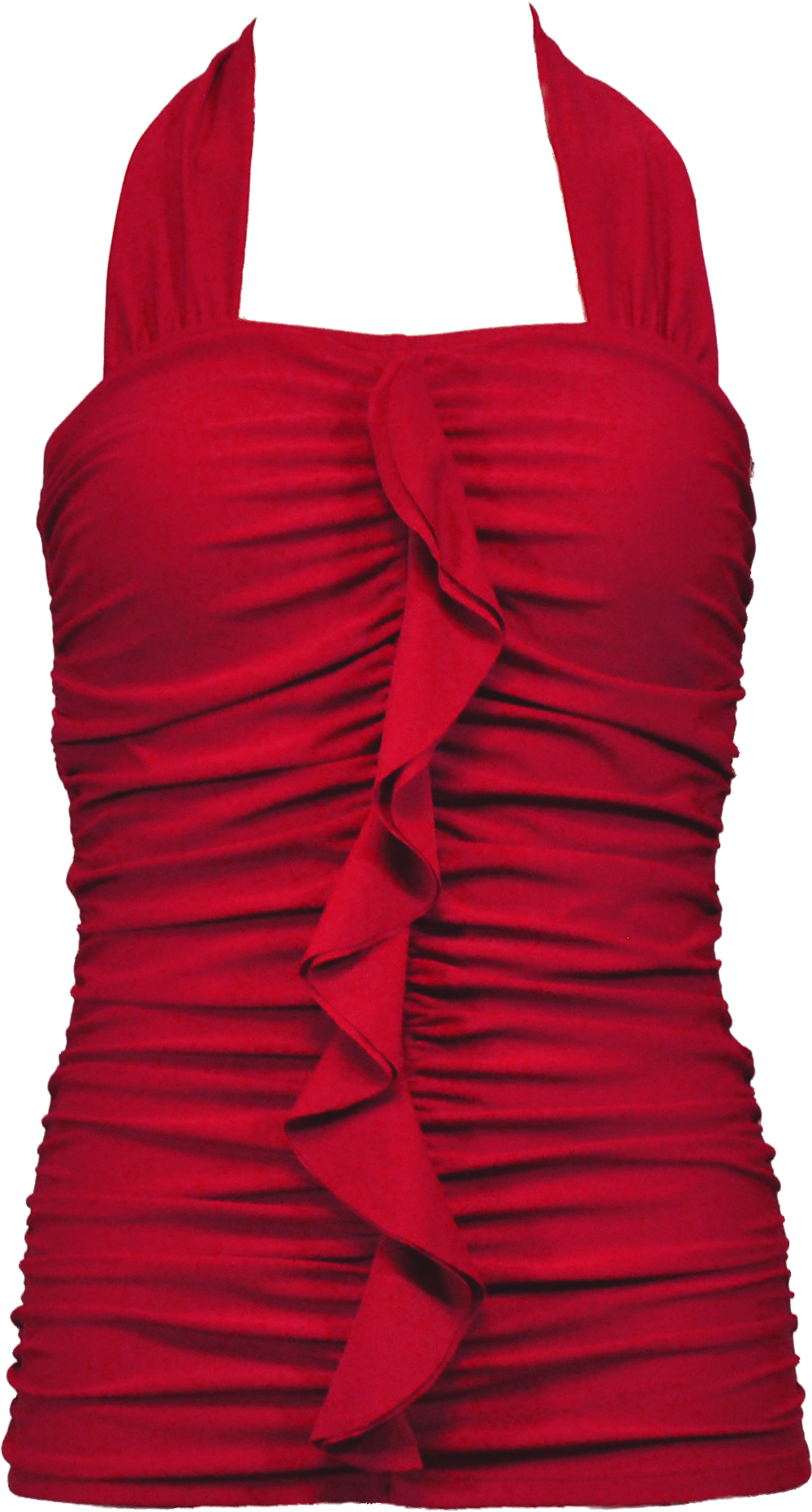 Flounce Halter Top - Red - FINAL SALE - LOW STOCK