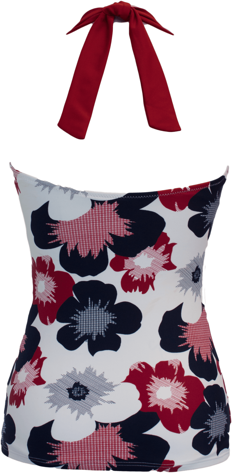 Ruched Square Halter Top - Nautical Gingham Flower - FINAL SALE - FINAL FEW