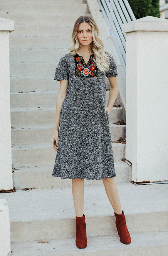 Montreal Embroidered Dress - Maternity Friendly - FINAL SALE
