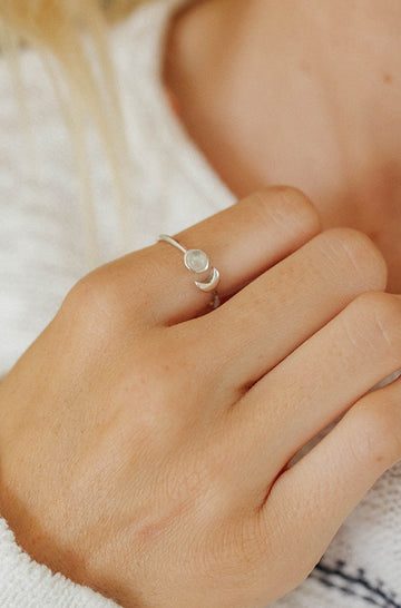 Silver Crescent Moon Ring - FINAL SALE - FINAL FEW