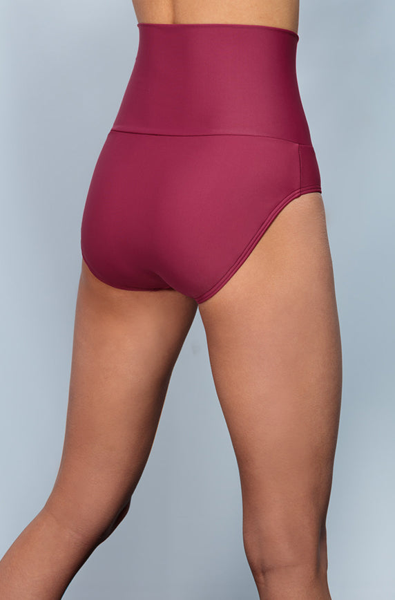 Banded Midrise Bottom - Red Plum - FINAL SALE