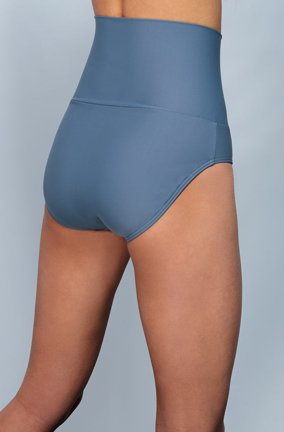 Banded Midrise Bottom - Ash Blue